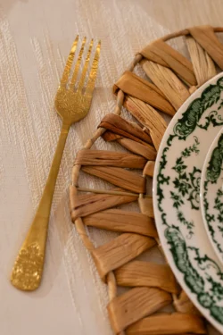 ⁦פלייסמנט ראטן פרחים⁩ – תמונה ⁦3⁩