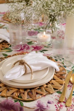 ⁦פלייסמנט ראטן פרחים⁩ – תמונה ⁦5⁩