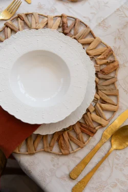 ⁦פלייסמנט ראטן פרחים⁩ – תמונה ⁦4⁩