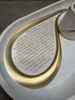 ⁦סט פוליריזן מגש להדלקת נרות וזוג פמוטים מהודרים⁩ – תמונה ⁦3⁩