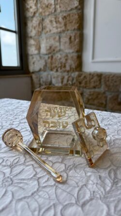 ⁦כלי מעויין מהודר לדבש | קריסטל שמפניה⁩ – תמונה ⁦2⁩