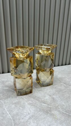 ⁦זוג פמוטי קריסטל מהודרים 312⁩ – תמונה ⁦2⁩